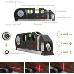 Nivel Laser 3 Burbujas con Cinta Métrica - Comprafacil