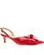 Slingback Couro flor Salto baixo Cecconello na internet