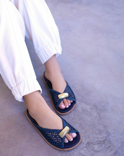 Sandália Papete Tela Ferrucci