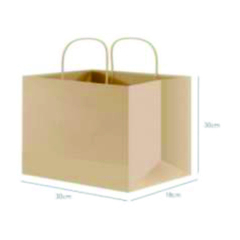 Sacolas Kraft Lisas Delivery 30X30X18 2052 D - comprar online