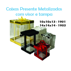 Caixa presente metalizada Sortidas 14x14x14 1903 - comprar online