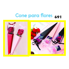 Cone cartonado floricultura 3 cores sortidos 691 - comprar online