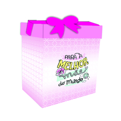 Caixa cubo com fita presente G Mamae 04 - comprar online