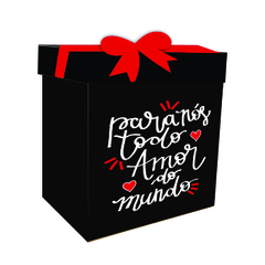 Caixa cubo com fita presente G Amor 05 - comprar online