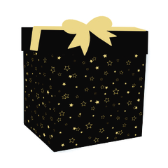 Caixa cubo com fita presente G estrela neutro 07 - comprar online