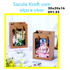 Sacolas kraft com visor 09134 - comprar online