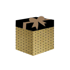 Caixa cubo com fita presente Kraft Póa Preto 09 - SORRIA IMPACTANDO VIDAS - EMPREENDEDORISMO SOCIOAMBIENTAL DE IMPACTO 
