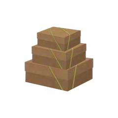 Caixa Quadrada kraft Liso - comprar online