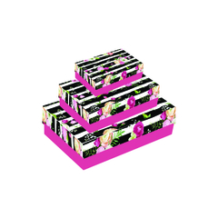 Caixa Retangular floral rosas 1439 - comprar online