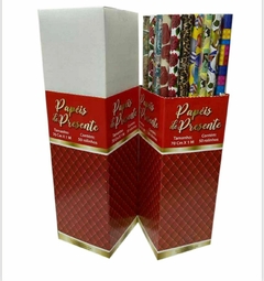 Caixa expositor papel de presente folha inteira 66x96 50 folhas sortidos kit 121 - comprar online