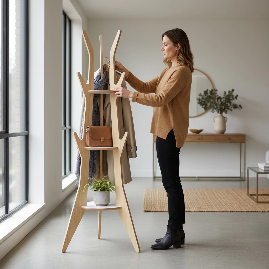 Perchero De Pie Oliver Escandinavo