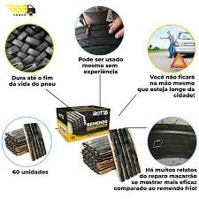 REFIL PARA REMENDO DE PNEU CARRO - (PRETO)
