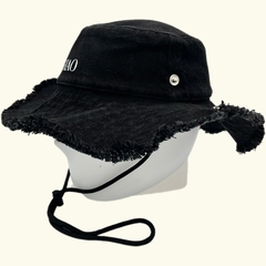 Folgado negro con cordones y broche - SHAO
