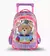 MOCHILA CARRO TEDDY FUCSIA CON LUZ LED