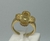 Anel Trevo Ajustável Banhado a Ouro 18k