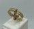 Anel Cruz Pendurada Banhado a Ouro 18k