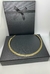 Colar tipo Choker Texturizado Banhado a Ouro 18k