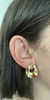 Brinco Gota Leve Ondulada Banhado a Ouro 18k