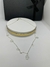 Colar Tipo Choker Mão de Fátima e Olho Grego Cravejado Banhado a Prata