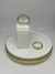 Anel Onda Dupla Regulável- Ouro 18 K