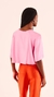 BLUSA CROPPED OVER RECORT RAGLAN ROSA CARMESIM na internet