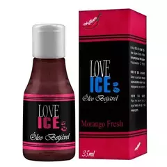 Óleo beijável para massagem - Love Ice - Morango Fresh - 35ml - Chillies