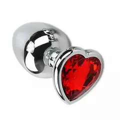 Plug Anal - Coração TAM M - Aço Inoxidável - Sexy Import - comprar online