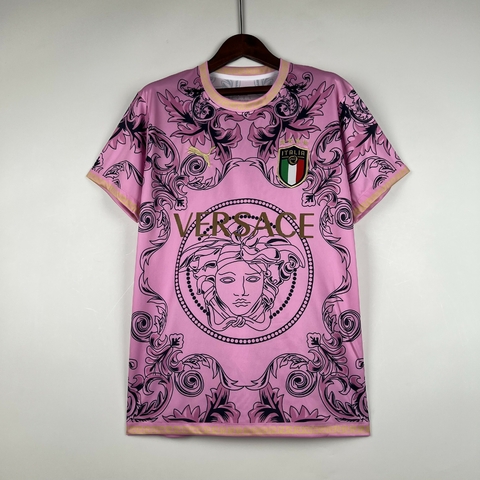 Camiseta seleção Itália Versace Rosa 2022