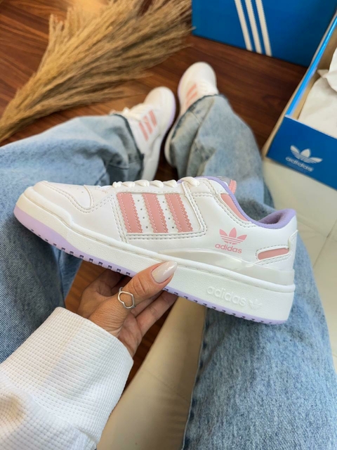 ADIDAS FÓRUM BRANCO E ROSA