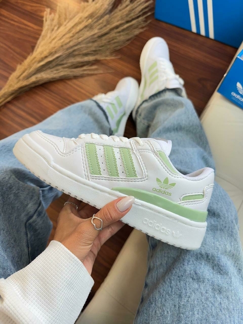 ADIDAS FÓRUM BRANCO E VERDE CLARO