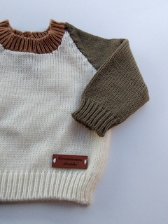 Sweater Tricolor - VERDE SECO en internet