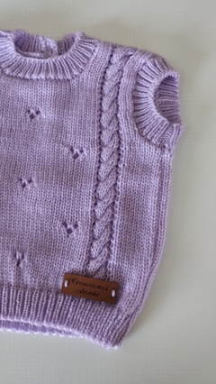 Chaleco Gotitas - LILA - Anahi Tienda Infantil