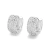 Brinco Argola Arredondada 13mm Cravejada com Zircônia Banhado a Ouro Branco - comprar online