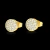 Brinco Redondo 8mm Cravejado Pedras Zircônia Banhado a Ouro 18k