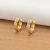 Brinco Argola Fina 11mm Cravejado com Zircônias Banhado Ouro 18k - 18k Brasil Jóias
