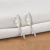 Brinco Argola com Raio Cravejado com Zircônias Banhado Ouro Branco