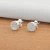 Brinco Redondo 8mm Cravejado Pedras Zircônia Banhado a Ouro Branco