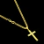Corrente Grumet Dupla Lacraia 3mm + Pingente Cruz Detalhada 2,6x1,6cm Banhado a Ouro 18k