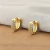 Brinco Argola 12mm Cravejada Pedras Zircônia Banhado a Ouro 18k - 18k Brasil Jóias