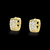 Brinco Argola Pequeno 10mm Cravejado com Zircônias Banhado Ouro 18k
