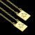 Escapulário Cadeado Alongado 1.5mm Estrela de Davi Banhado a Ouro 18k 60cm ou 70cm