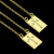Escapulário Grumet 1mm Cruz Crucifixo Banhado a Ouro 18k 60cm ou 70cm