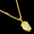 Corrente Cadeado 4mm + Pingente Face de Cristo 3,2x2,0cm Banhado a Ouro 18k