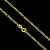 Corrente 3 por 1 Fígaro 2mm Banhado a Ouro 18k 60cm ou 70cm
