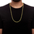 Corrente Cadeado 4mm Fecho Canhão Banhado a Ouro 18k 60cm ou 70cm - 18k Brasil Jóias