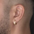 Brinco Argola Arredondada 13mm Cravejada com Zircônia Banhado a Ouro 18k - comprar online