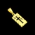 Pingente Placa Cruz Vazada 2,0x1,0cm Banhado a Ouro 18k