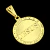 Pingente Medalha Jesus 2,5x2,5cm Banhado a Ouro 18k