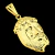Pingente Face de Cristo Grande 3,2x2,0cm Banhado a Ouro 18k