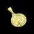 Pingente Medalha Medusa Redondo 1,5x1,5cm Banhado a Ouro 18k